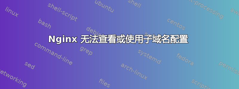 Nginx 无法查看或使用子域名配置