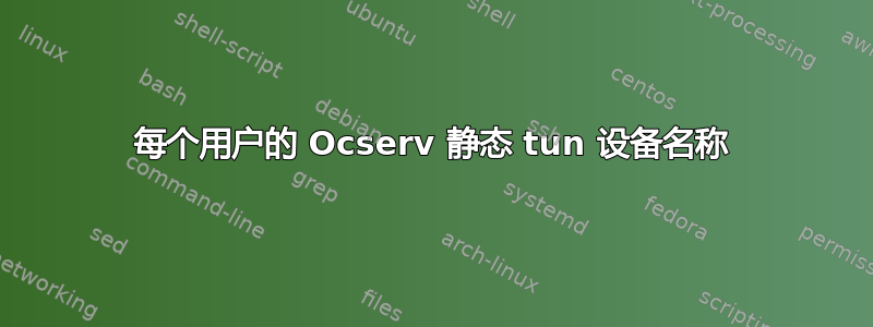 每个用户的 Ocserv 静态 tun 设备名称