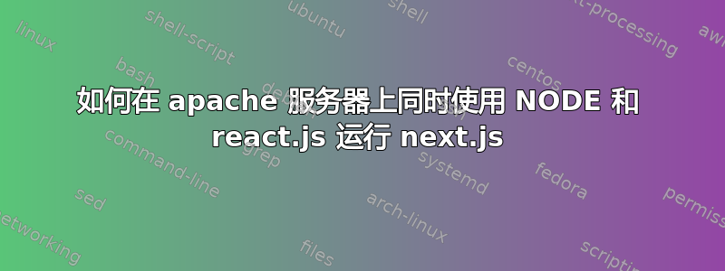 如何在 apache 服务器上同时使用 NODE 和 react.js 运行 next.js