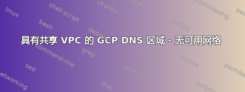 具有共享 VPC 的 GCP DNS 区域 - 无可用网络