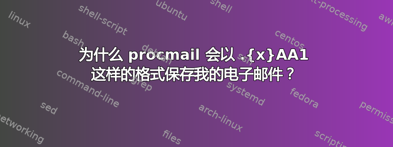 为什么 procmail 会以 .{x}AA1 这样的格式保存我的电子邮件？