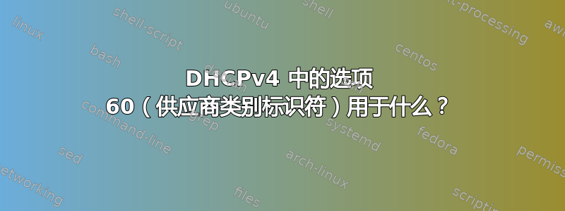 DHCPv4 中的选项 60（供应商类别标识符）用于什么？