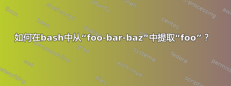 如何在bash中从“foo-bar-baz”中提取“foo”？ 