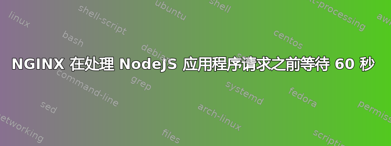 NGINX 在处理 NodeJS 应用程序请求之前等待 60 秒