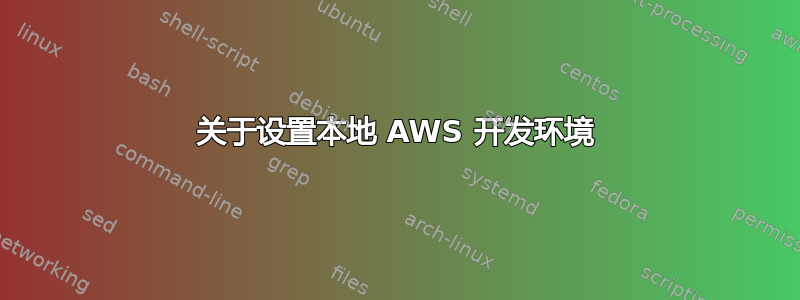 关于设置本地 AWS 开发环境