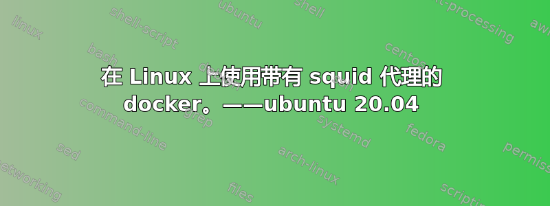 在 Linux 上使用带有 squid 代理的 docker。——ubuntu 20.04