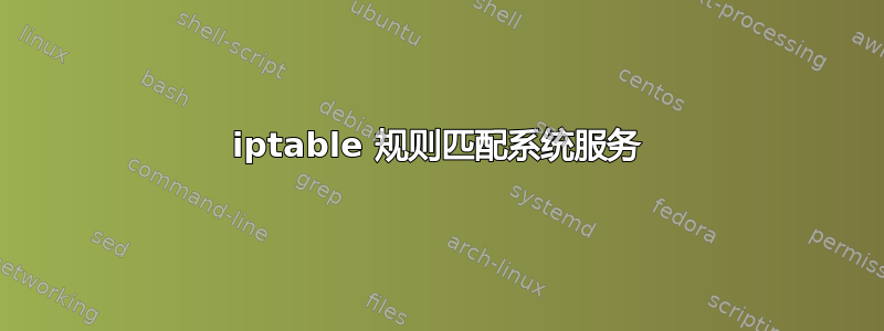 iptable 规则匹配系统服务