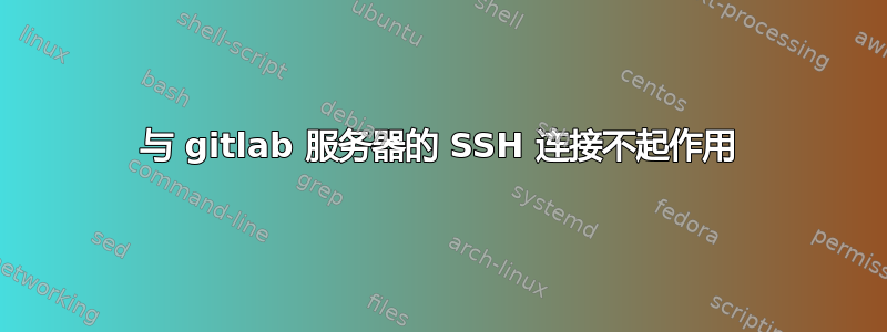 与 gitlab 服务器的 SSH 连接不起作用