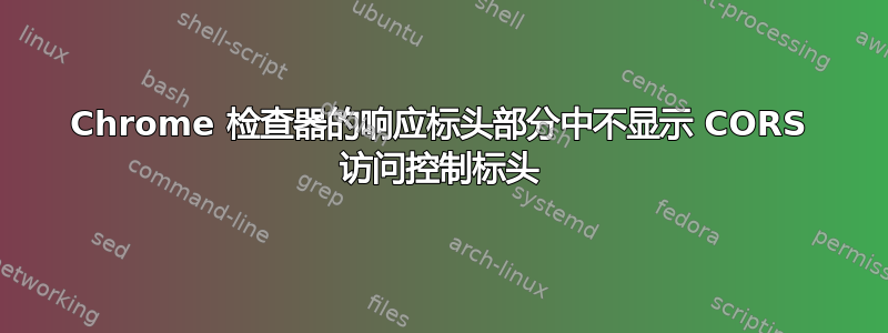 Chrome 检查器的响应标头部分中不显示 CORS 访问控制标头