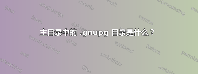 主目录中的 .gnupg 目录是什么？