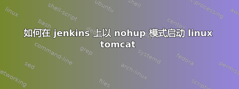 如何在 jenkins 上以 nohup 模式启动 linux tomcat