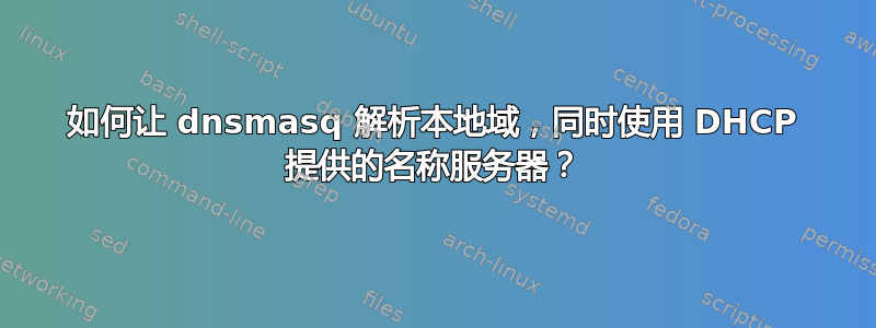 如何让 dnsmasq 解析本地域，同时使用 DHCP 提供的名称服务器？