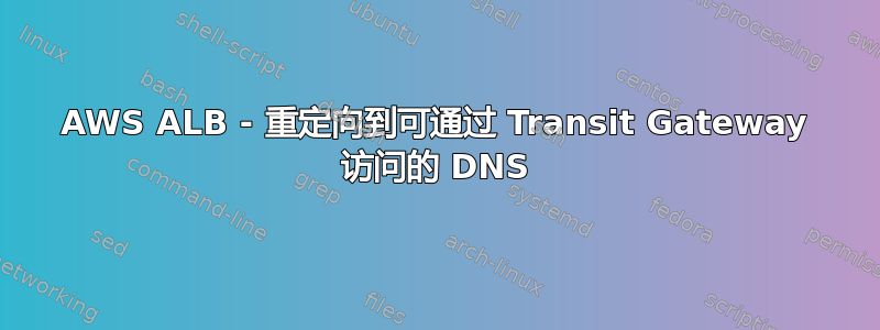 AWS ALB - 重定向到可通过 Transit Gateway 访问的 DNS