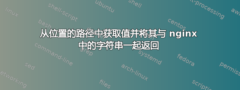 从位置的路径中获取值并将其与 nginx 中的字符串一起返回