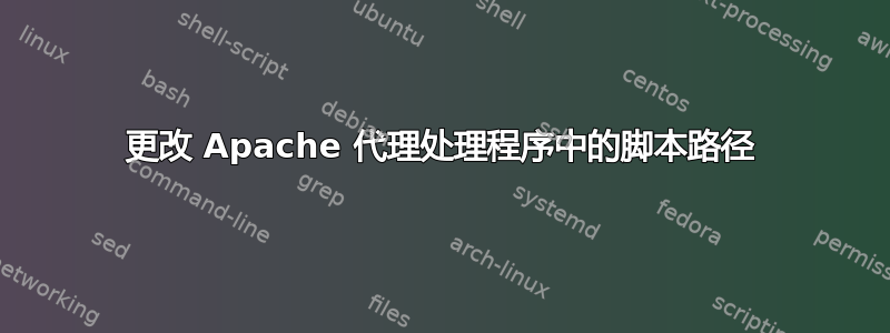 更改 Apache 代理处理程序中的脚本路径