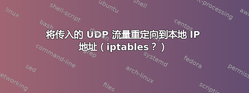 将传入的 UDP 流量重定向到本地 IP 地址（iptables？）