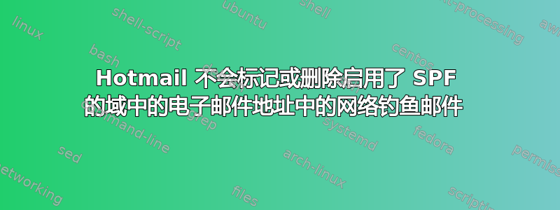 Hotmail 不会标记或删除启用了 SPF 的域中的电子邮件地址中的网络钓鱼邮件 