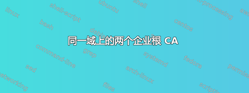 同一域上的两个企业根 CA