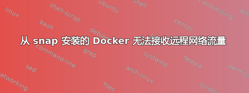 从 snap 安装的 Docker 无法接收远程网络流量