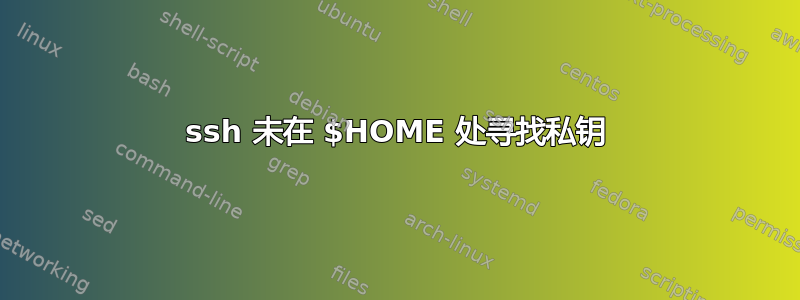 ssh 未在 $HOME 处寻找私钥