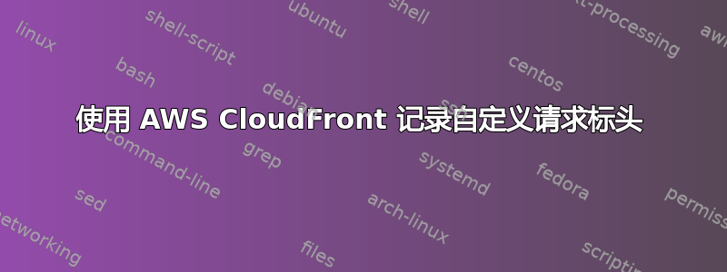 使用 AWS CloudFront 记录自定义请求标头