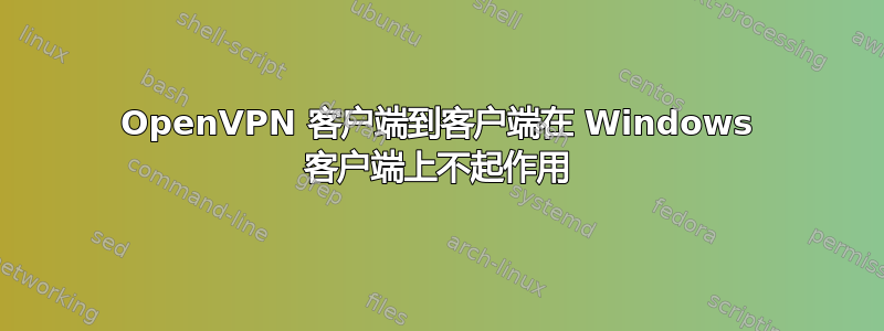 OpenVPN 客户端到客户端在 Windows 客户端上不起作用