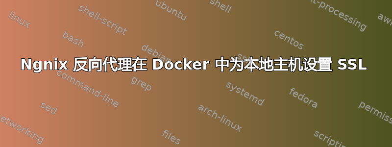 Ngnix 反向代理在 Docker 中为本地主机设置 SSL