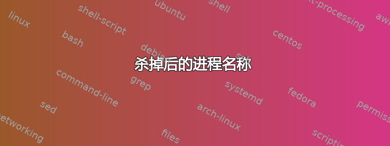 杀掉后的进程名称