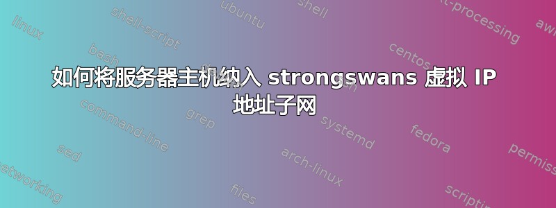 如何将服务器主机纳入 strongswans 虚拟 IP 地址子网