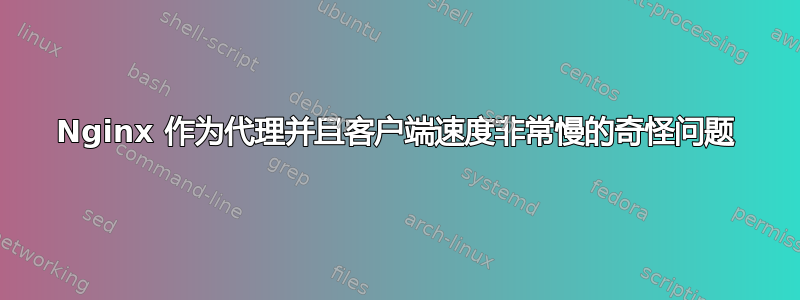 Nginx 作为代理并且客户端速度非常慢的奇怪问题