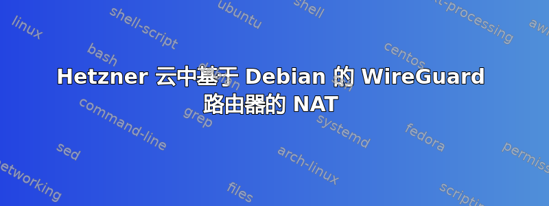 Hetzner 云中基于 Debian 的 WireGuard 路由器的 NAT