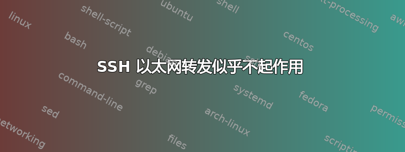 SSH 以太网转发似乎不起作用