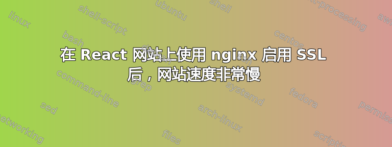 在 React 网站上使用 nginx 启用 SSL 后，网站速度非常慢