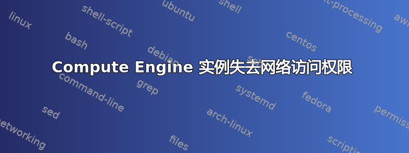 Compute Engine 实例失去网络访问权限