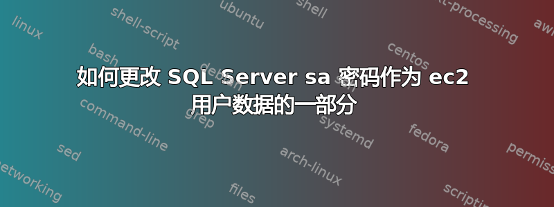 如何更改 SQL Server sa 密码作为 ec2 用户数据的一部分