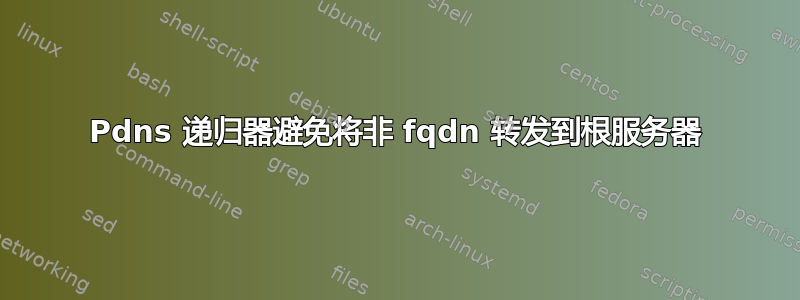 Pdns 递归器避免将非 fqdn 转发到根服务器