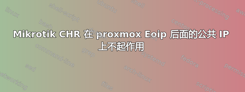 Mikrotik CHR 在 proxmox Eoip 后面的公共 IP 上不起作用