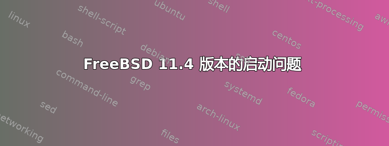 FreeBSD 11.4 版本的启动问题