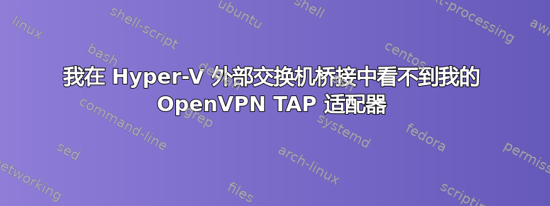 我在 Hyper-V 外部交换机桥接中看不到我的 OpenVPN TAP 适配器