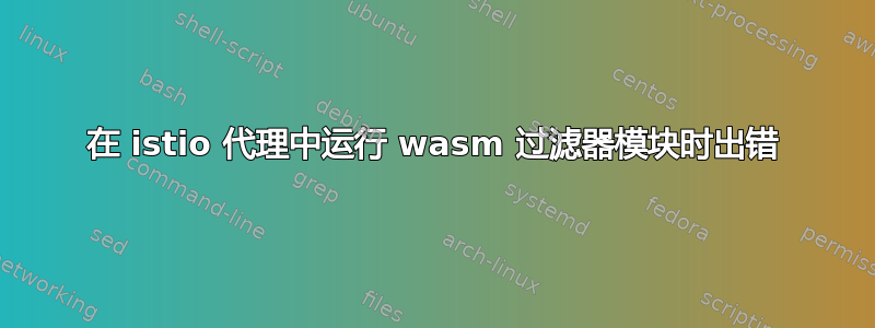 在 istio 代理中运行 wasm 过滤器模块时出错