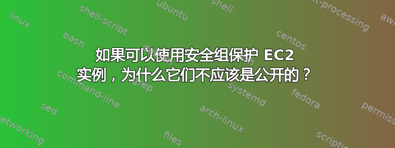 如果可以使用安全组保护 EC2 实例，为什么它们不应该是公开的？