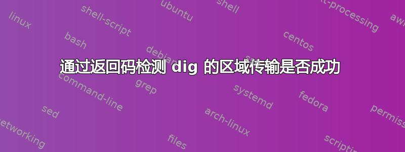 通过返回码检测 dig 的区域传输是否成功