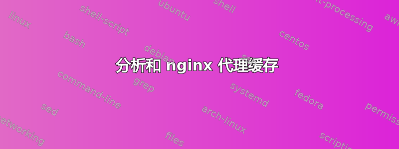 分析和 nginx 代理缓存