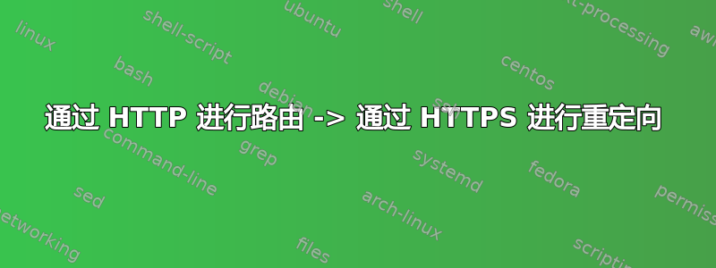 通过 HTTP 进行路由 -> 通过 HTTPS 进行重定向