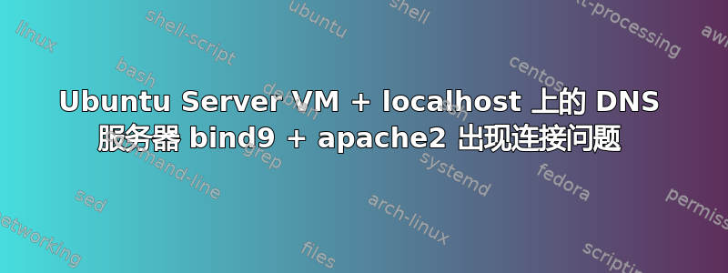 Ubuntu Server VM + localhost 上的 DNS 服务器 bind9 + apache2 出现连接问题