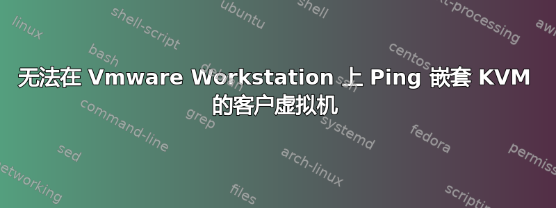 无法在 Vmware Workstation 上 Ping 嵌套 KVM 的客户虚拟机