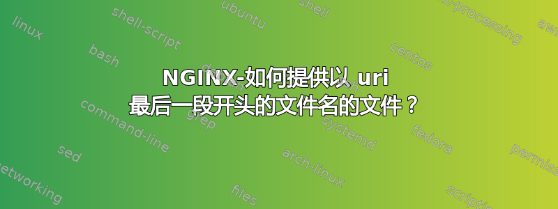 NGINX-如何提供以 uri 最后一段开头的文件名的文件？