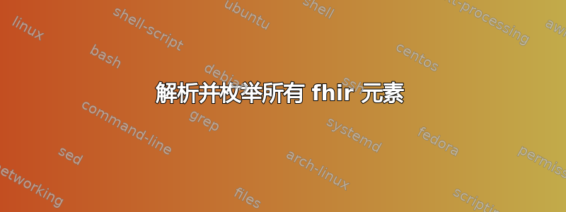 解析并枚举所有 fhir 元素