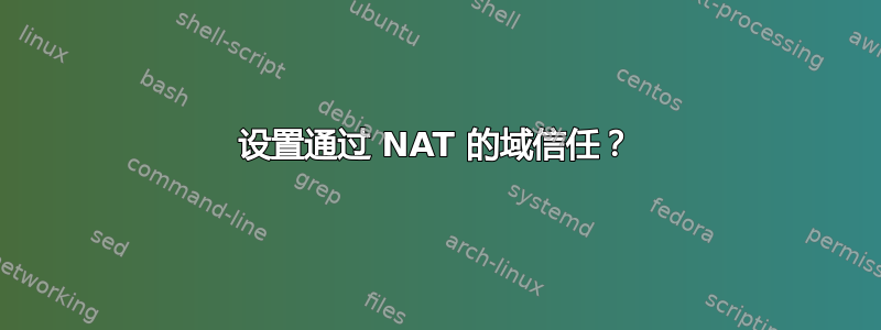 设置通过 NAT 的域信任？