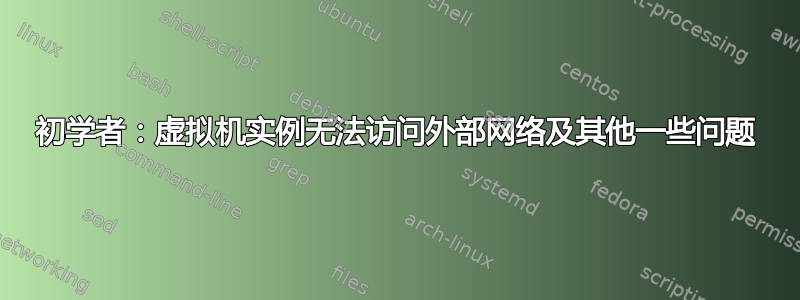 初学者：虚拟机实例无法访问外部网络及其他一些问题